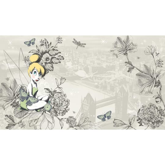 RoomMates Vintage Tinkerbell XL Chair Rail Prepasted Mural